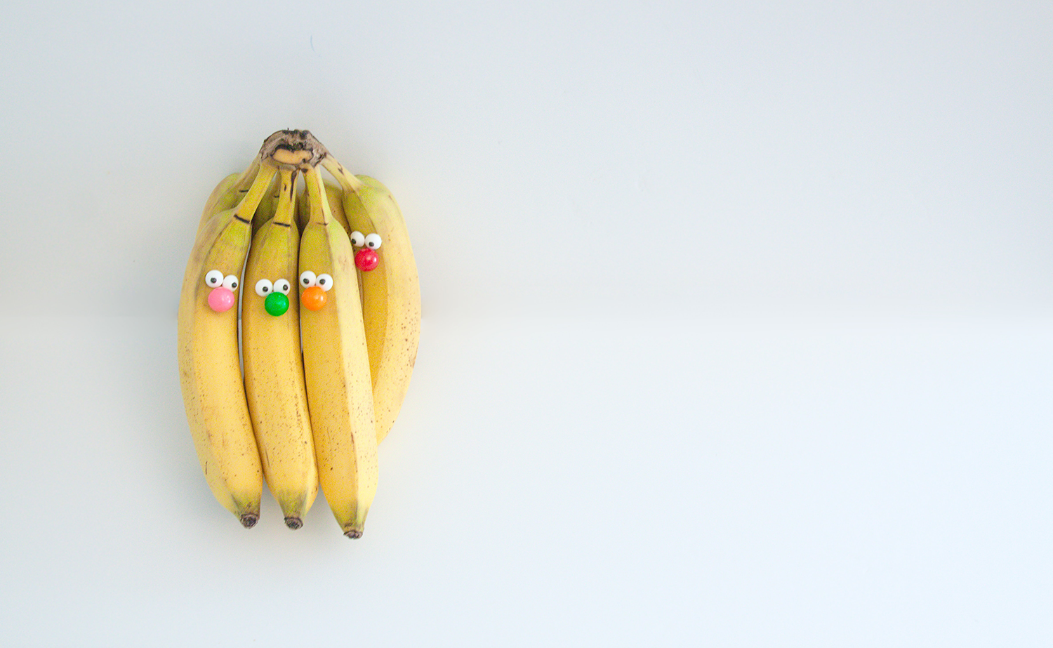 Comical group of bananas